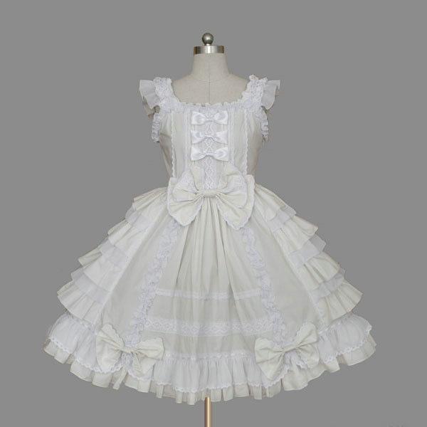 Court Style Lolita Princess Lace Bow Cosplay Dress