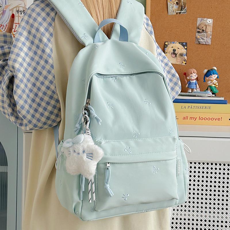 Schoolbag Japanese Ins High Value, Fresh and Sweet Candy Color Backpack, Simple and Lightweight Large-capacity Backpack for Junior High School 