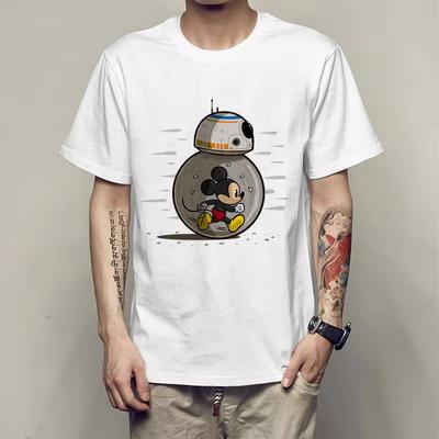 2025 Nowy Letni Casualowy T-shirt z Krótkim Rękawem z Nadrukiem Bawełniany Regularny Krój Okrągły Dekolt Oddychający Luźny Unisex Tee Odzież Męska Damska