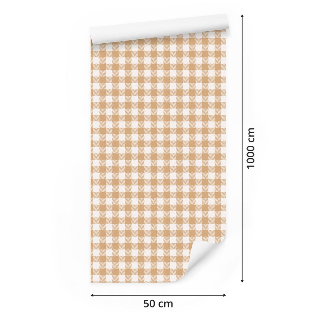 Wallpaper Fabric Pattern Cream Top, Cream Bottom for Living Room and Bedroom 50x1000