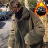 Cappotto Caldo Ispessito Foderato in Agnello Invernale da Uomo Giacca Casual Alla Moda Taglie Forti per Studenti