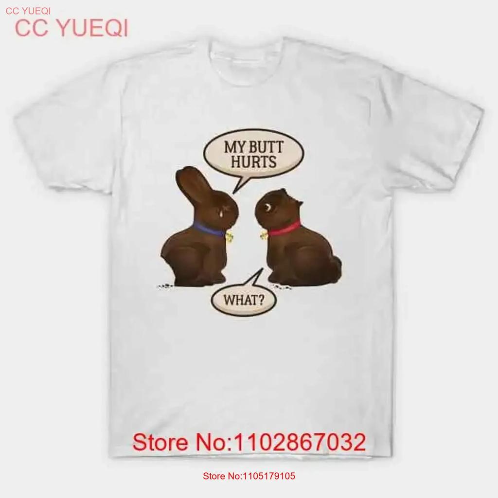 Funny My Butt Hurts Chocolate Easter Bunny Made In Australia T Shirt S 5xl Vintage Stylish Unisex Breathable Stretched