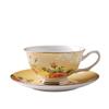 British Bone China Coffee Cup And Saucer Set, Simple Ceramic Coffee Cup Printing Pattern, European Cup And Saucer Souvenir Gift