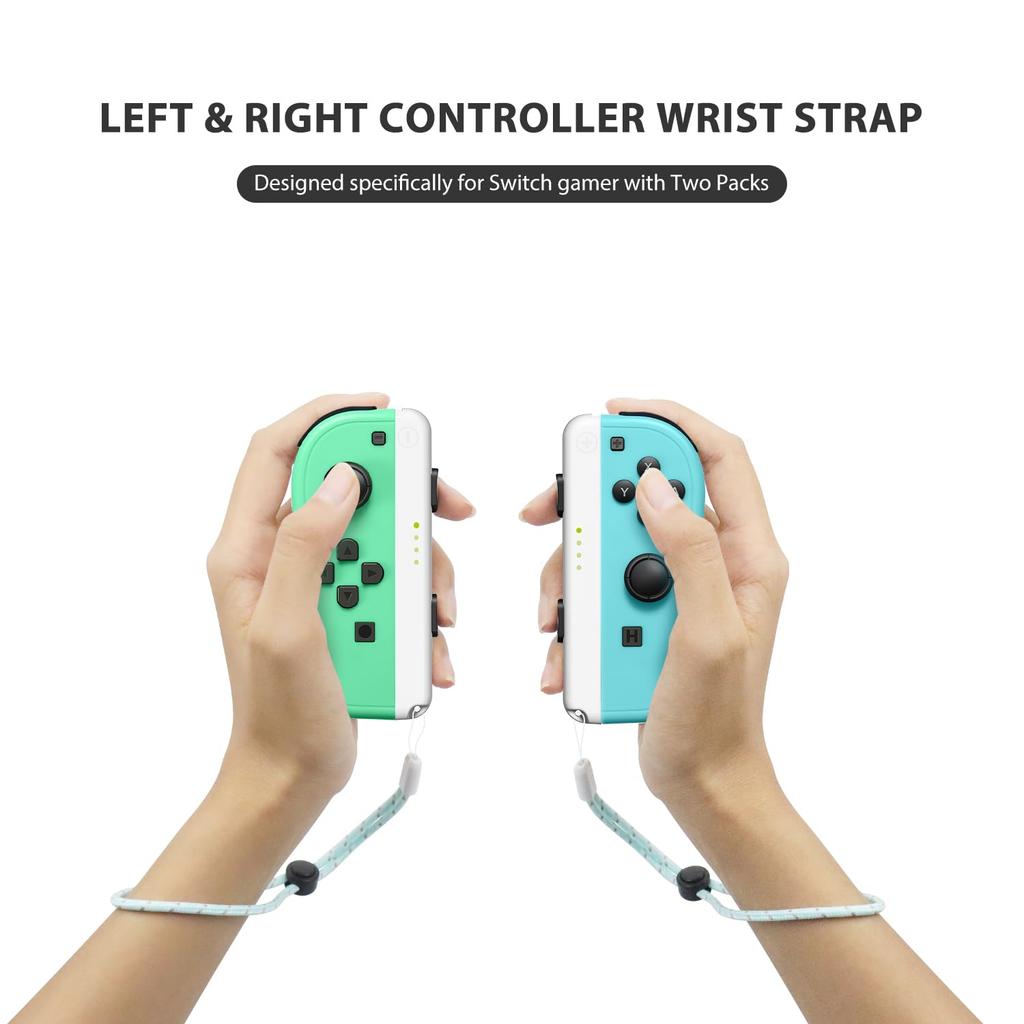 Pánt Kompatibilis Switch Joycon Pánt Csuklópánt Csere Támogatja Állítható Fekete Kicsi D.Gruoiza 4 db Szorosság, & Fehér,
