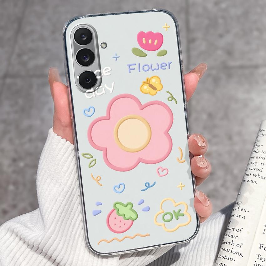 Cover Trasparenti per Telefono Per Samsung M36 M35 M34 M33 M32 M31 M30 M80s M60s M62 M56 M54 M53 M51 Modello Rana Felice Custodia Protettiva Morbida in TPU Per Guscio Samsung