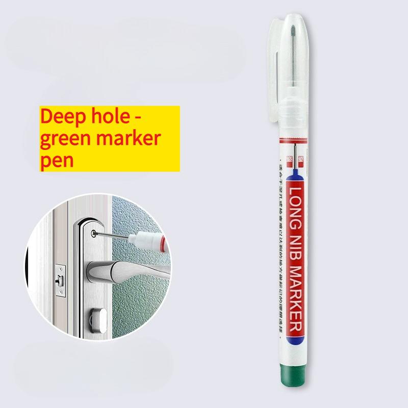 Long Head Deep Hole Marker, 20 mm Long Nose Nib Deep Reach Metal Marking Pen, Quick-drying Waterproof Permanent Pens