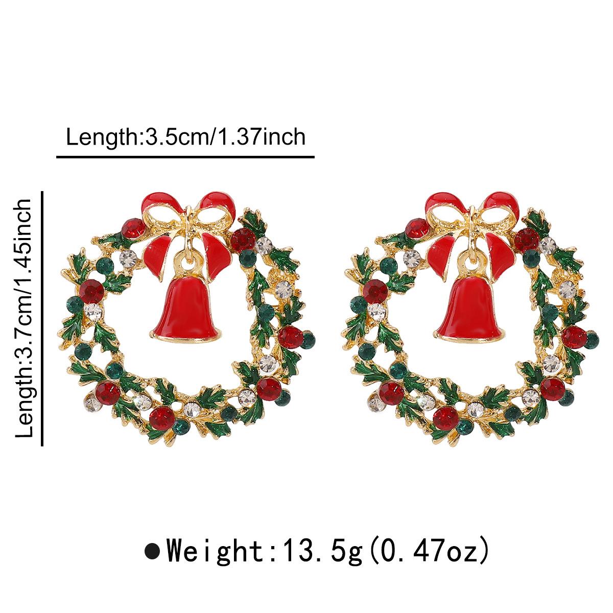 

Fashion Christmas Earrings Light Luxury Bells Love Temperament Cute Casual Versatile Fashion Stud Earrings