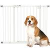 Adjustable Dog Gate Up To 100 Cm Without Screws with 2 Extensions and Height 72 Cm, White