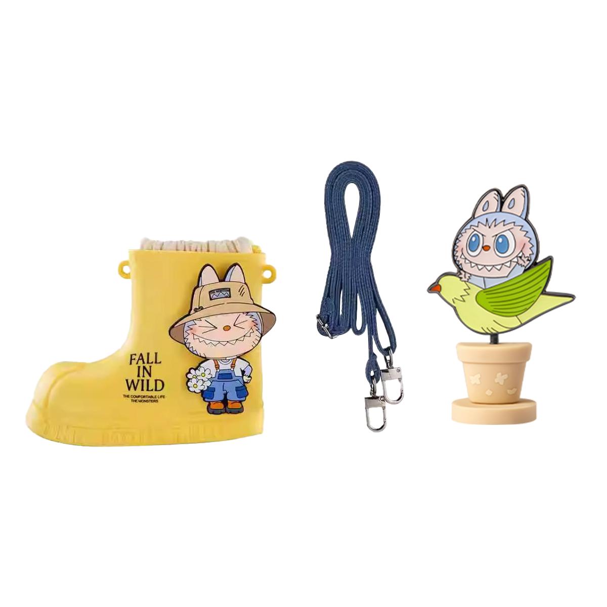 

New POP MART THE MONSTERS Spring Wild At Home Collection Random 1 Badge+Rain Boots Bag Trend Based Products PPMT-2405-2530 Single badge + rain boot bag