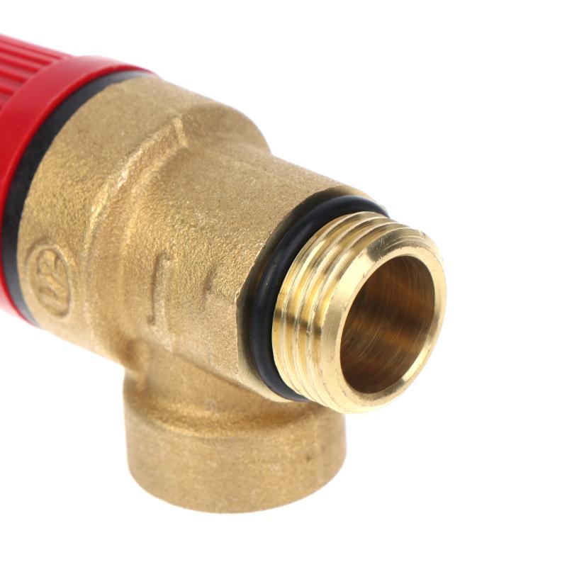 Brass Safety Pressure Relief Valve Explosion Proof Thickened Brass Body for Home Gas Water Heater Plumbing System