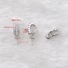 S925 Sterling Silver Pin Buckle Jade Pendant Clasp for DIY Necklace