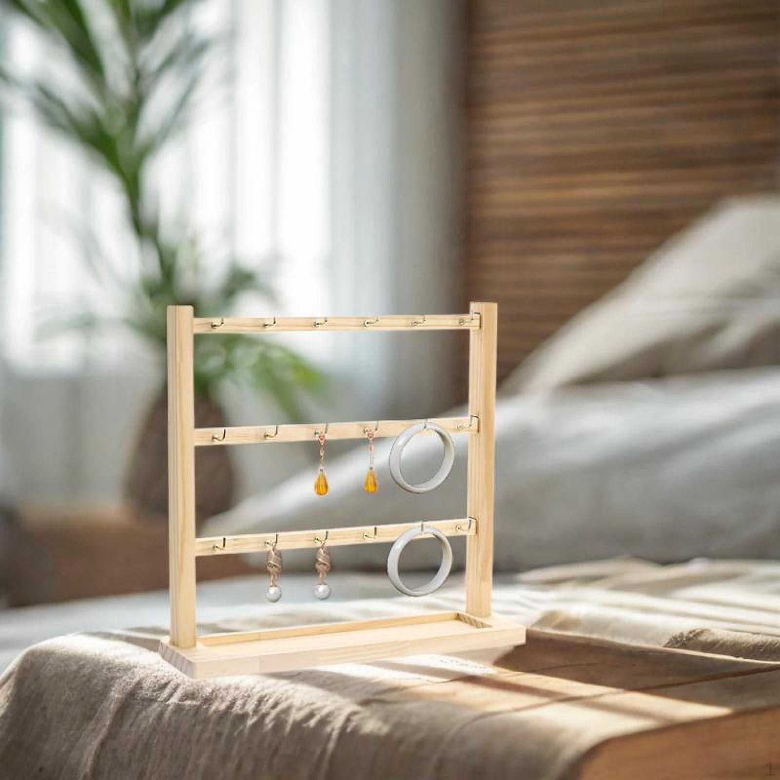 

Подставка для сережек, устойчивая стойка, органайзер для ювелирных изделий, ожерелий, колец 3 Tier