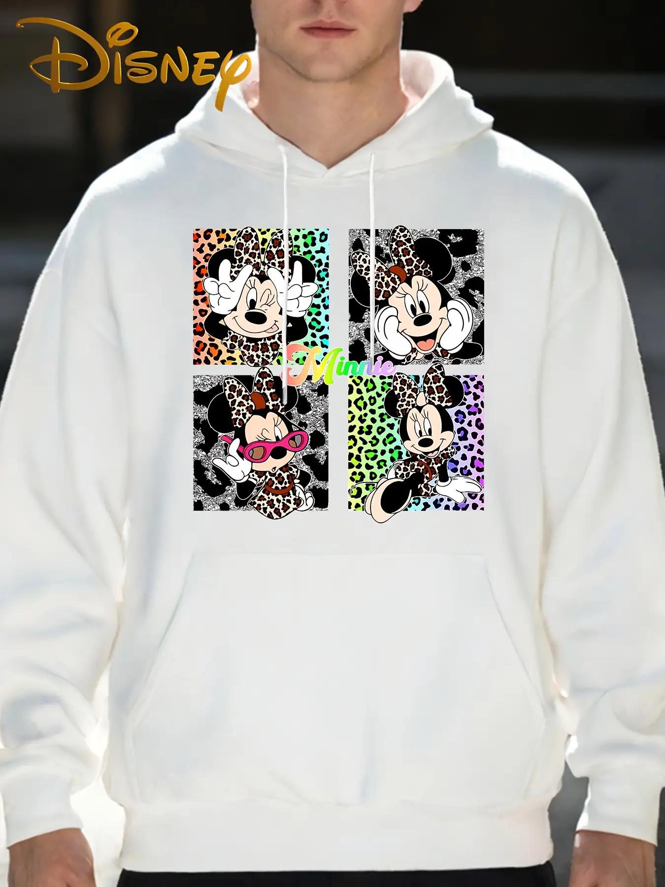 

Disney Mickey/Minnie Hoodie Unisex with Front Pocket and Drawstring Hat, Comfortable Autumn/Winter Casual Wear 2XL