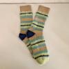 1/2pairs Retro Mink Velvet Striped Knitted Socks Women Girl Winter Fluffy Warm Sock Mid-tube Thick Thread Needles Long Stocking