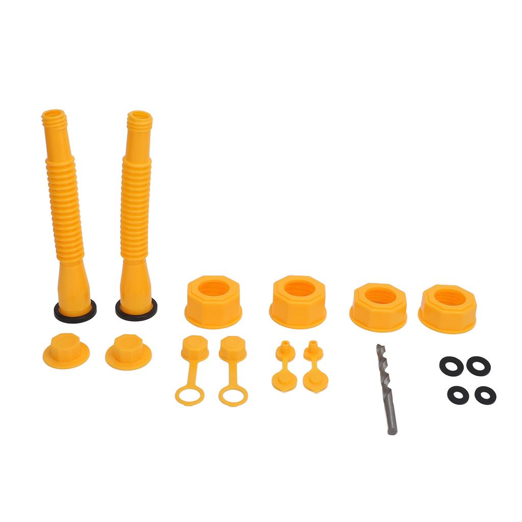 2 Seturi Pâlnie Canistră Gaz de Rezervă Anti-Vărsare Furtun Flexibil Capac Ventilație și Set Duze pentru 1 2 5 10