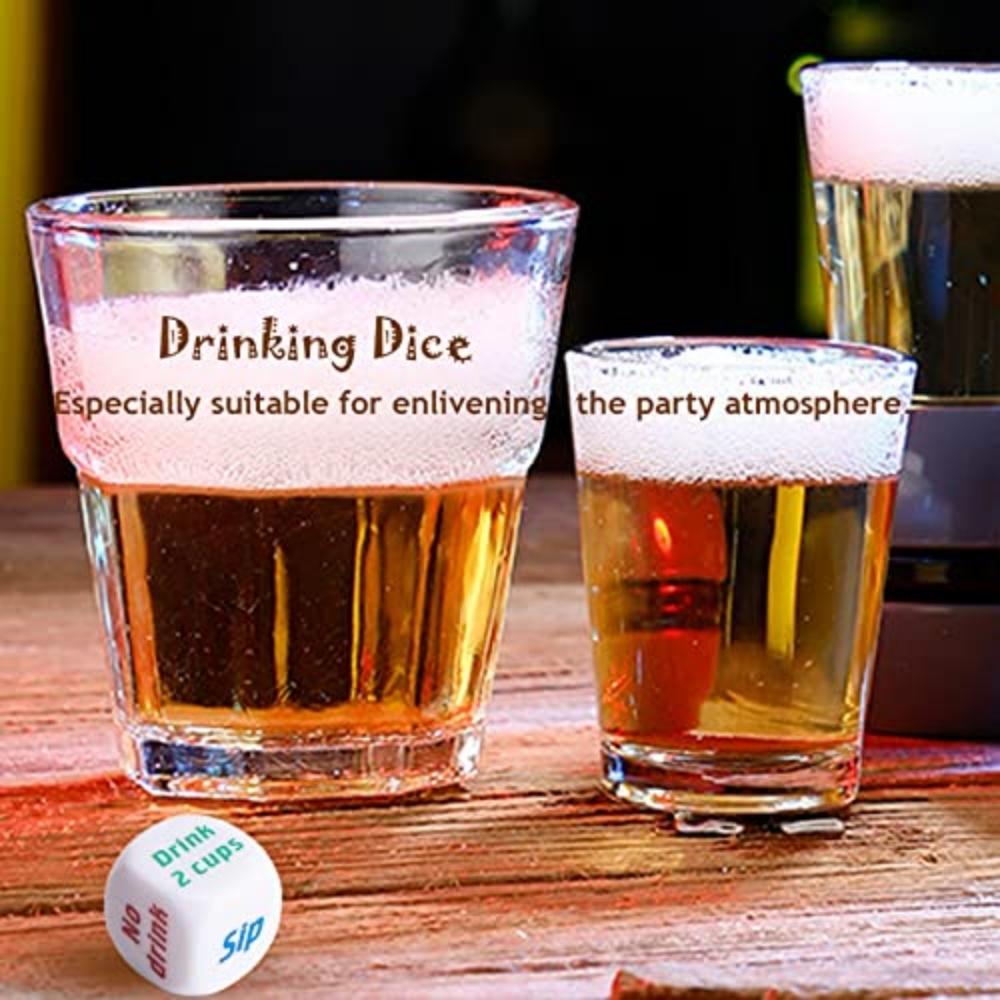 5 Pcs Party Drinking Bar Dice Game Resha Roulette Drinking Games Bachelorette Party Game for Adults White Elephant Gift Wedding
