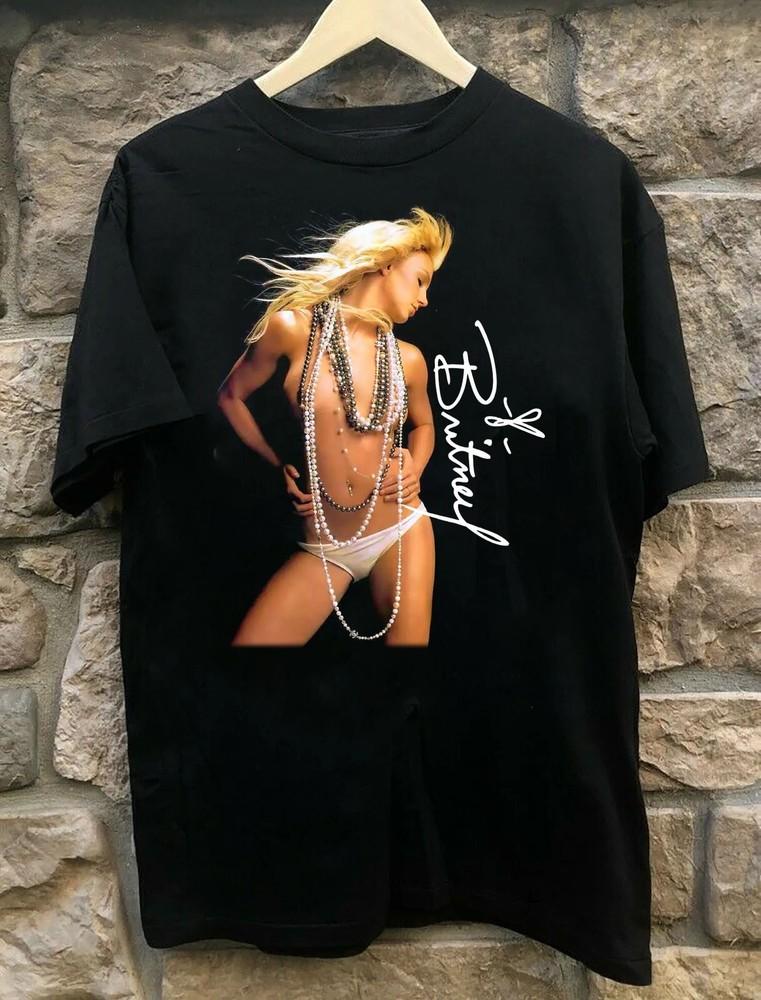 Винтажная футболка с автографами группы Бритни Спирс, унисекс, размер от S до 5XL, концертная, SG521 L