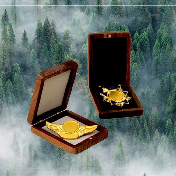 Practical Coin Storage Solution Wooden Medals Presentation Box Jewelry Organizer