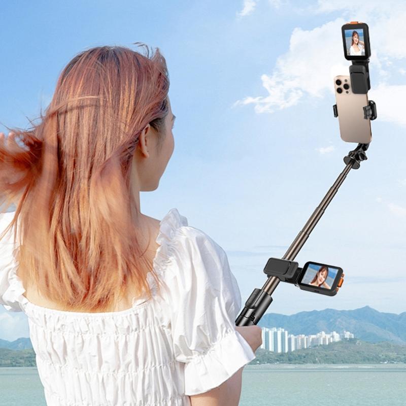 Innovative Mobile Rear Selfie Studio Voice Syncing Foldable Design Build-in 850mAh Battery USB C Connection for Live