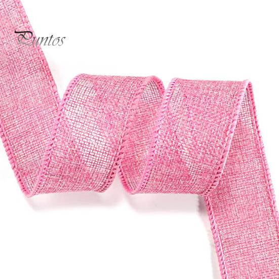 4 Rollen farbiges Band, 5 m, Jute-Bänder mit Draht, farbechtes Bastelband, Zubehör für Osterkränze, Geschenkverpackungen, Hochzeitssträuße