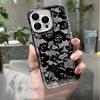 Black Lace Phone Case For iPhone 11 Pro Max 17 Air 16 15 14 Pro 13 12 11 15 Plus Transparent Silicone Soft Cover