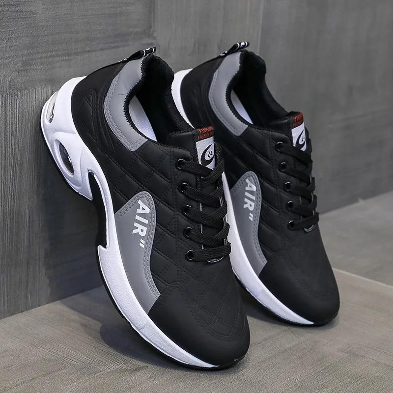 Herren Sneakers Marke Leder Freizeitschuh Luftpolster Laufschuhe Luxus Trainingsschuhe für Männer Tennisschuhe Zapatillas Hombre