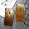 Emblème Classique Doré Pour Samsung A 31 32 A33 A34 35 14 A15 13 A16 25 26 50 52 53 54 55 56 70 71 72 73 Coque de téléphone en verre doré
