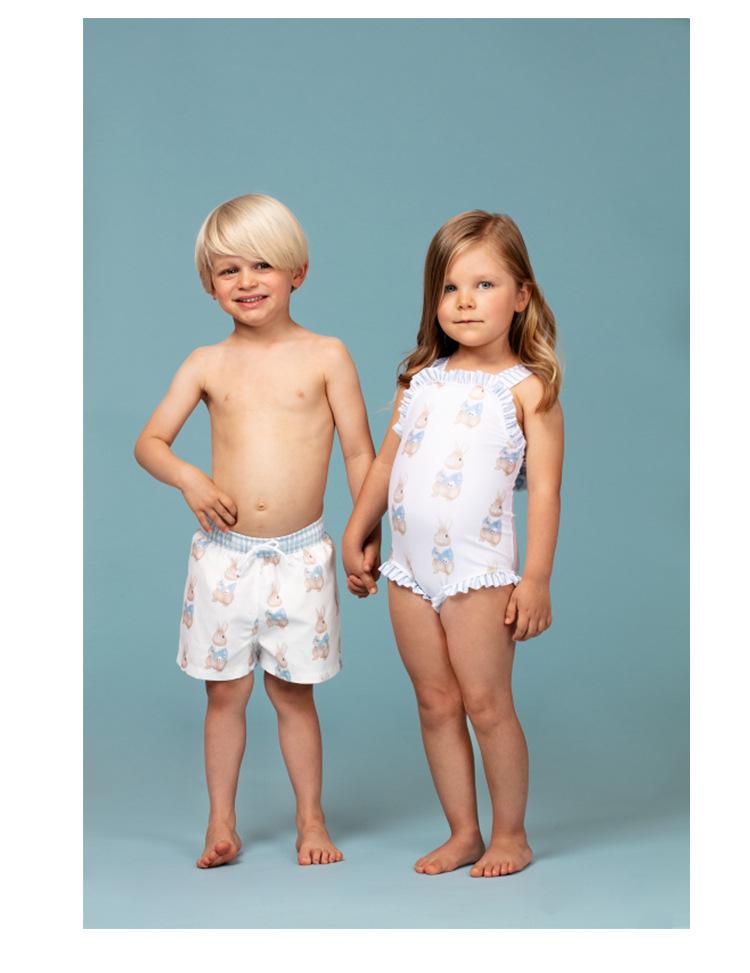2025 Rabbit Beach One-Piece Swimsuit for Kids: Summer Swimwear for Boys & Girls