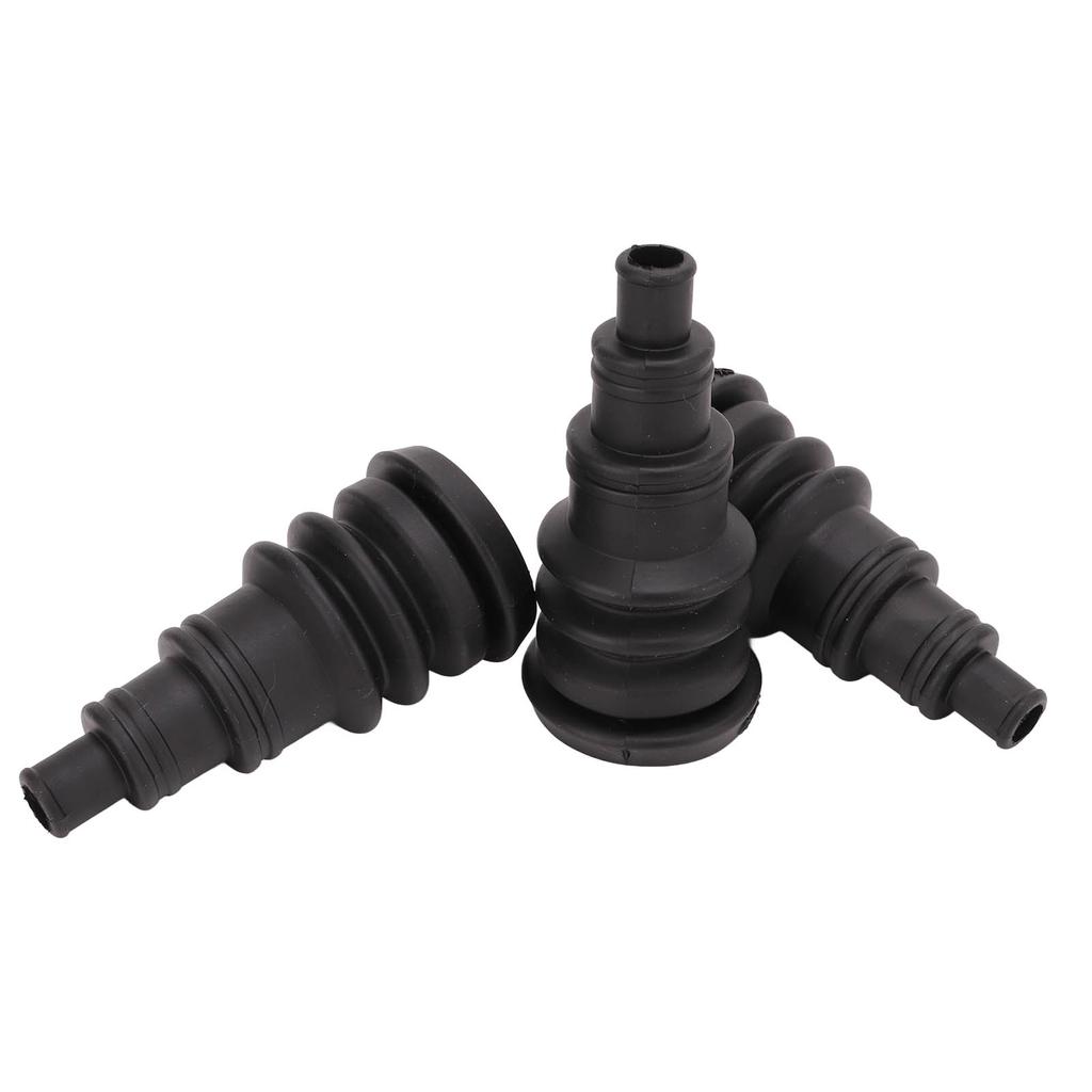 3PCS Firewall Boot Harness Protection Sleeve Black Rubber Universal for 3 8in to 1in Wire Bundles