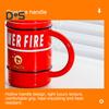 Ceramic Coffee Mug 450ml Funny Flame Extinguisher Cup with Lid Ice Chocolate Milk Beverage Mug Creative Gift for Men Women