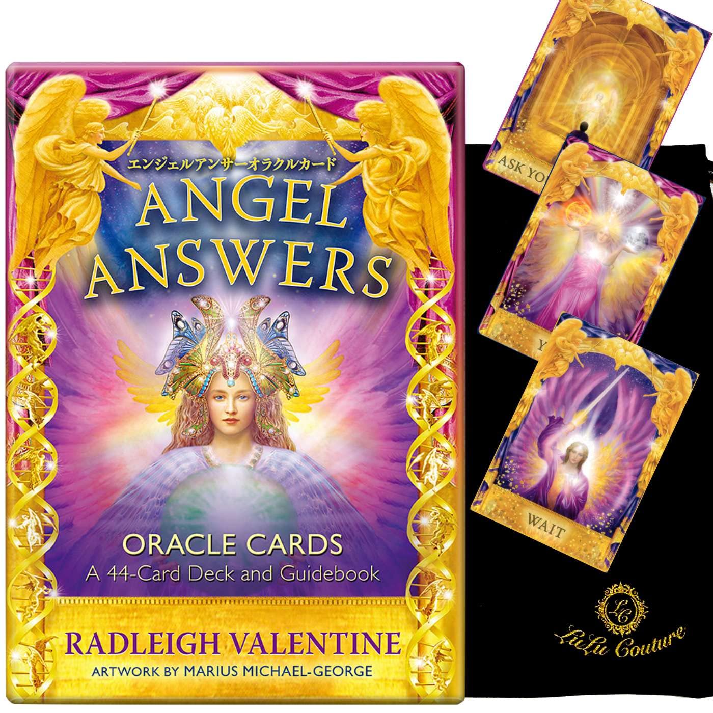 Lulucouture Angel Answers Oracle Cards with Japanese Guidebook Divination Tarot