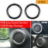 Auto-Carbonfaser-Look Fronttür-Stereo-Lautsprecher-Zierring für Jeep Grand Cherokee 2011–2017 2018 Innenausstattung