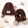 Knitted Kids Hat Scarf Set Soft Baby Beanie Hat New Children Winter Hat  Cold Weather Accessories