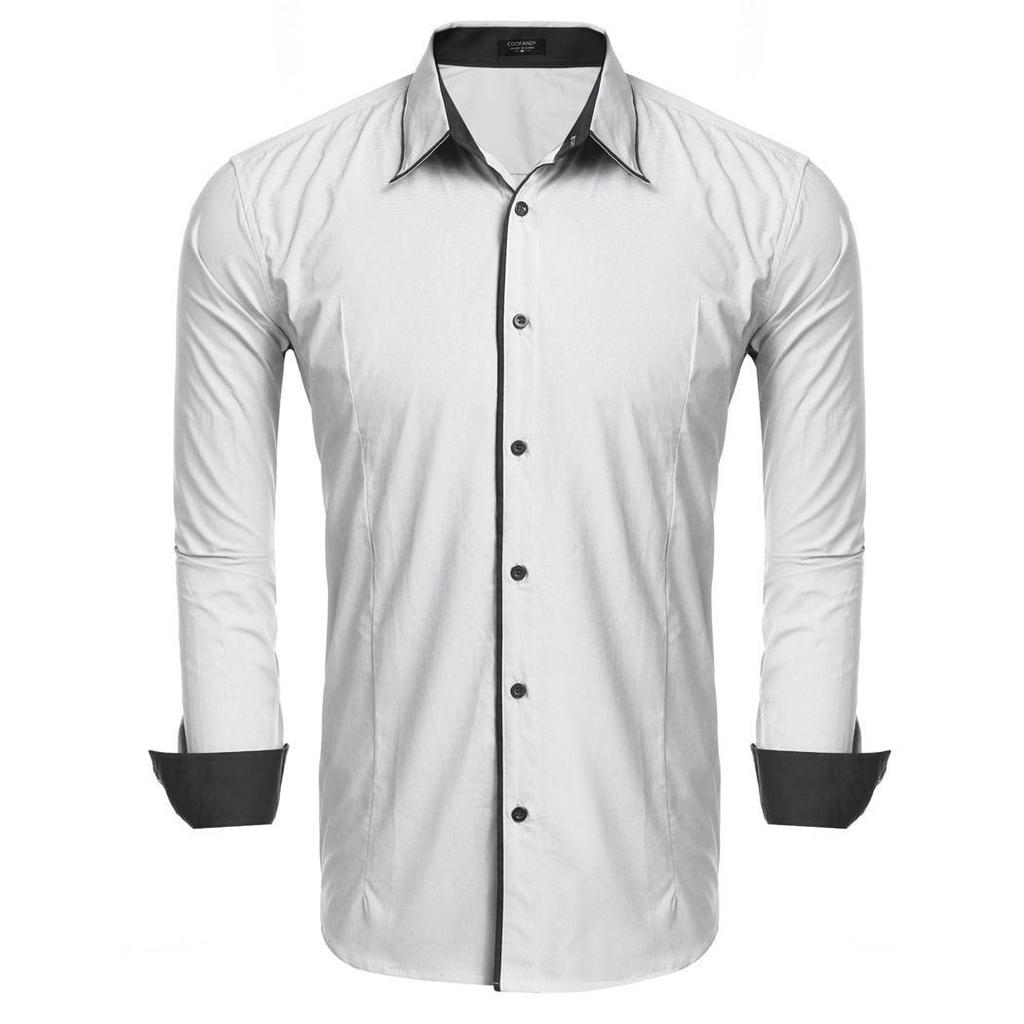 PIZZ ANNU Mens Blouse,Mens Fashion Shirt Design Long Sleeve Shirt Unique Pattern Fancy Tops Shirts