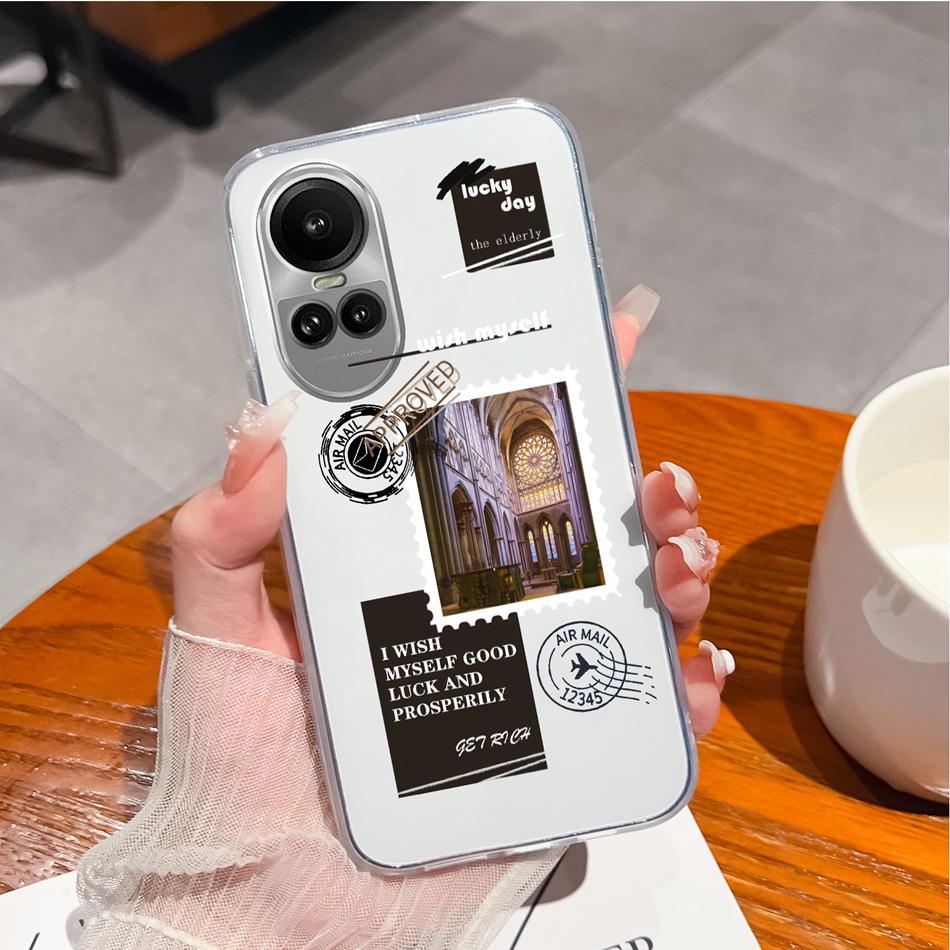 Case For Oppo Reno 10 Pro 5G Special Soft Silicone Transparent Anti Drop Phone Cover For Oppo Reno10 10Pro Back Shell Funda Capa
