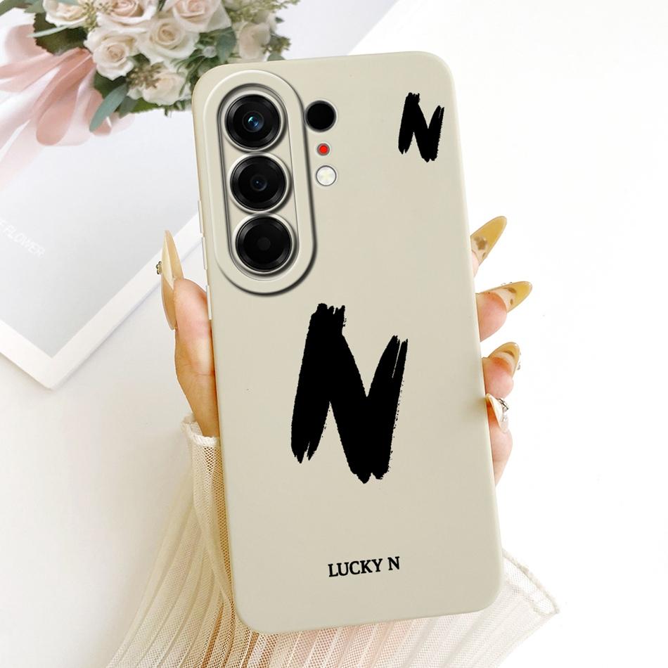 For Tecno Camon 50 4G Lucky Initial Letter Phone Case For Tecno Camon50 4G CN5 Soft Silicone Shockproof Cases Bumpers
