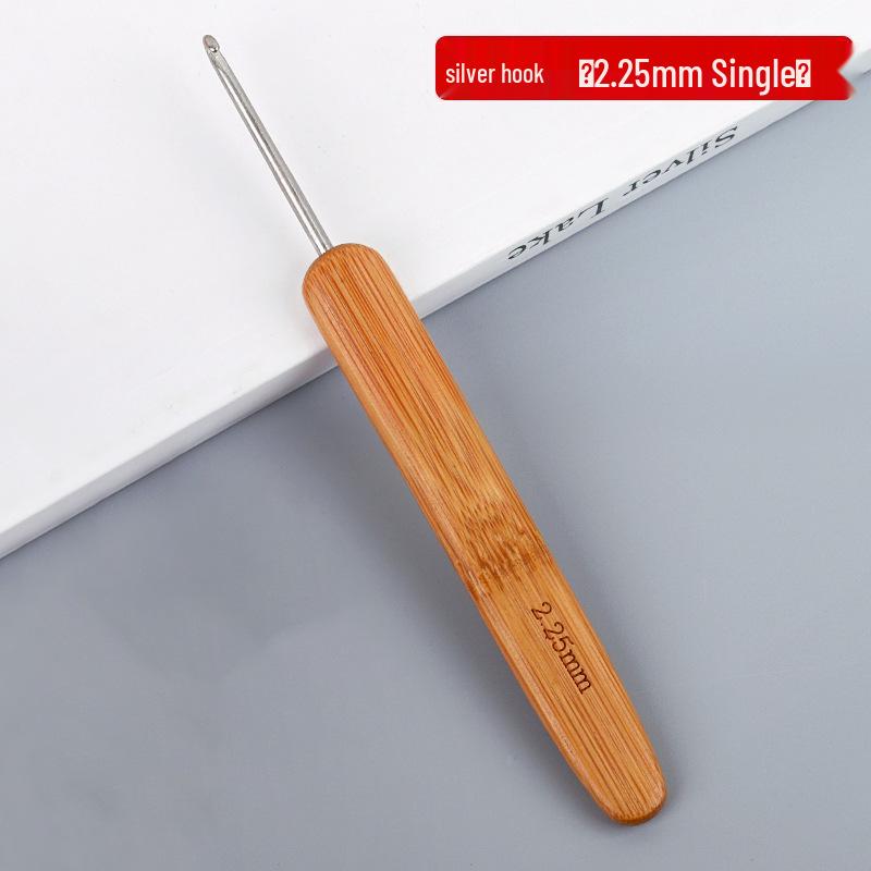 Carbonized Bamboo Handle Crochet Hook for Dreadlock Hair Extensions and Knitting