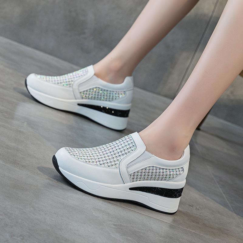 Trade shallow casual shoes women's spring new loafers shallow thick-soled casual single shoes lightweight travel shoes