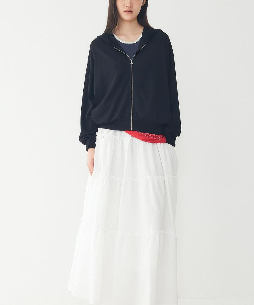 STUDIO TOMBOY Side Pocket Tiered Elastic Skirt_White 9106232210