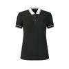 Fila Golf Series Fashion Simple Sports Comfortable Knitted Short Sleeve Polo Shirt Women Tops Deep-Black A11W625109FBK