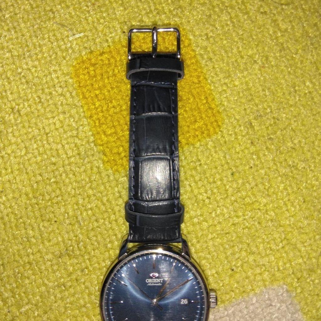 Used ORIENT Automatic Navy Dial Manual Winding Watch
