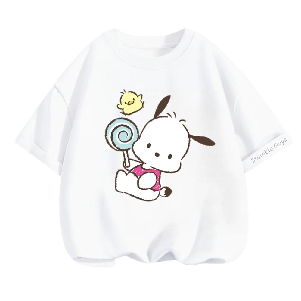 Children's Casual T-Shirt Summer Sanrio Cartoon Short Sleeve Boys' and Girls' Clothing