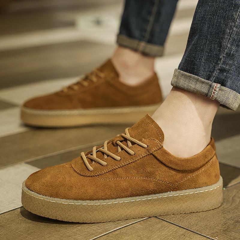 FashionSuede Leather Shoes For Men lace up oxfords Soft Leisure Dress Shoes Work Footwear Business Formal office Shoes men footwear