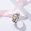Rhinestone Women's Ring, Ambience Silver Fashion Gold and Silver Two-Tone Ring, Diamond Set