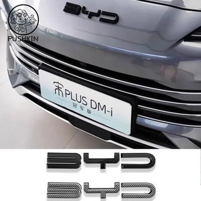 For BYD Song Plus EV DMI 2024 2025 BYD SEALION 6 Accessories Car Front Bumper Emblem Badge Decal Black Carbon Logo Refit Sticker