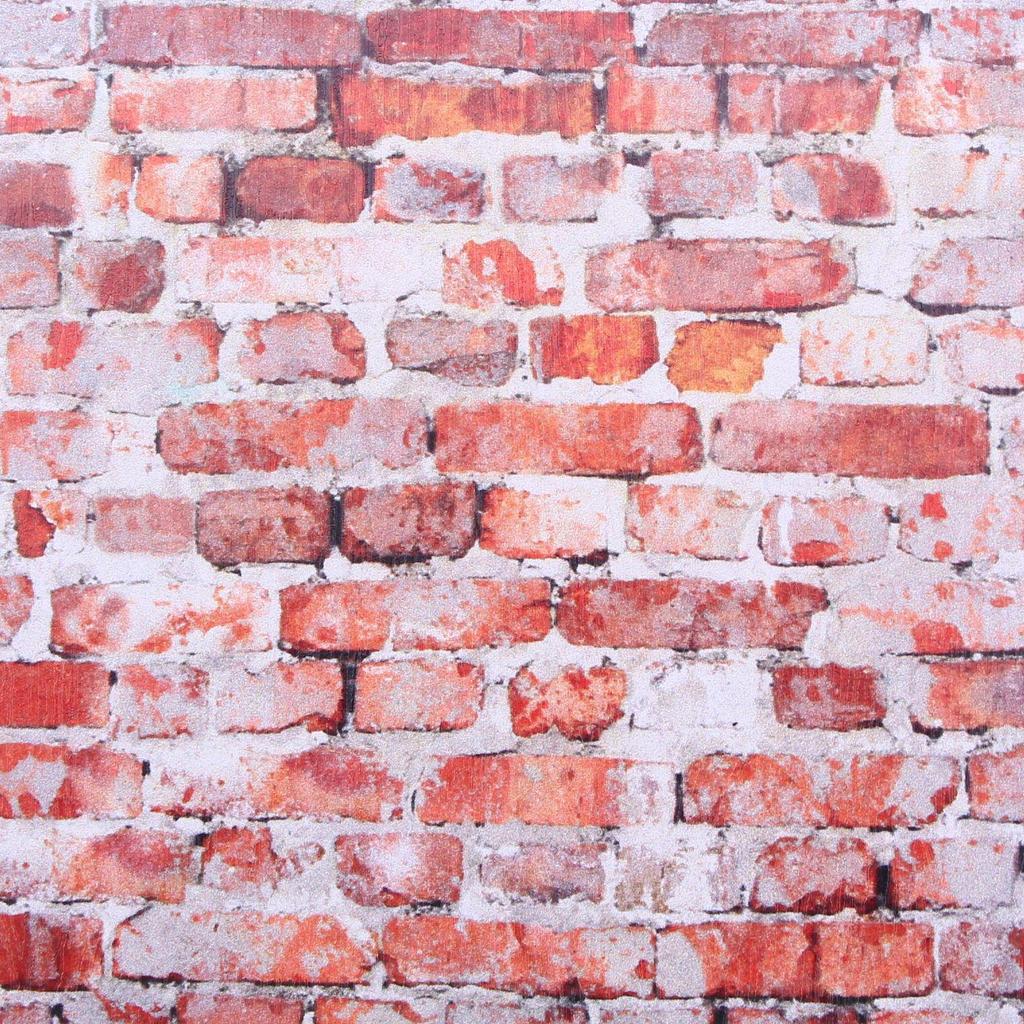 Miniature Dollhouse Retro Brick Wall Sticker 10x10cm - Wood Grain Pattern Home Decoration