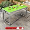 Portable Aluminum Folding Table for Outdoor Dining and Market Stalls - Adjustable and Compact