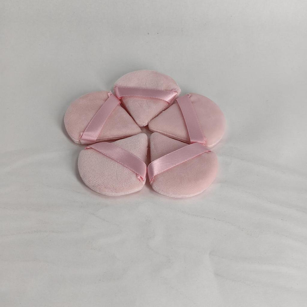 Triangle Velvet Powder Puff - Soft Cotton Sponge for Makeup Setting