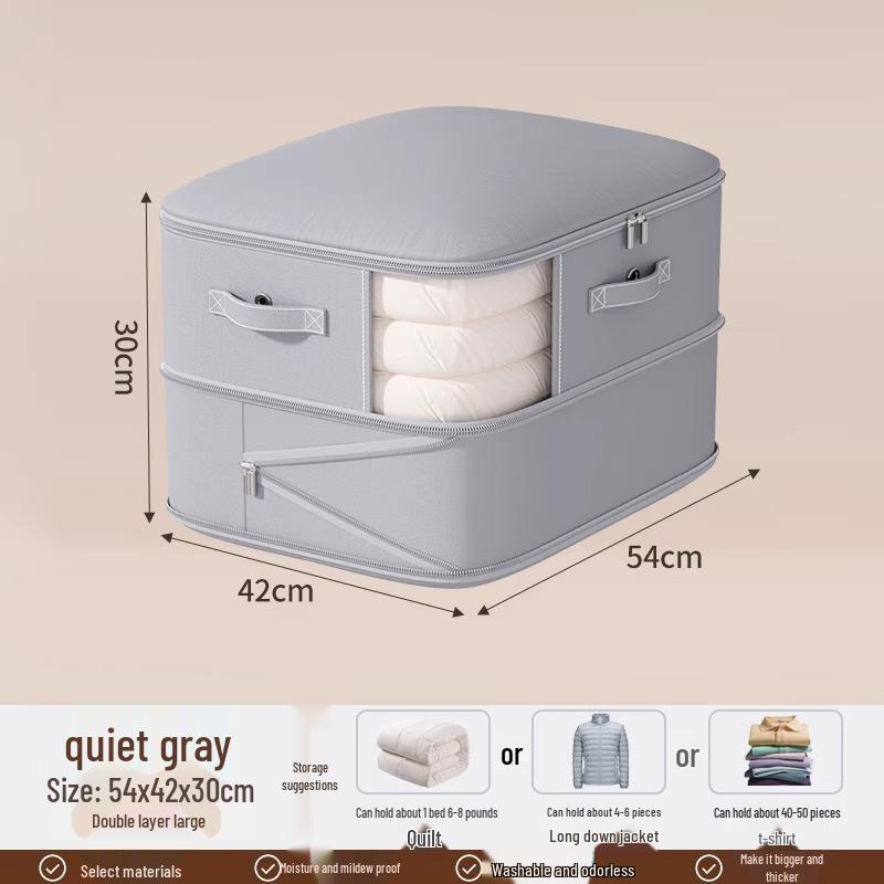 Large Capacity Dustproof Satin Quilt and Jacket Storage Bag