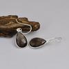 Smoky Quartz Teardrop Earrings, Pear Shape Gemstone Studs, 12x18mm Dangle Earrings, Sterling Silver Drop Earrings, Gift For Her